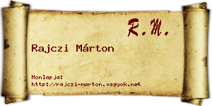 Rajczi Márton névjegykártya
