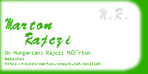 marton rajczi business card